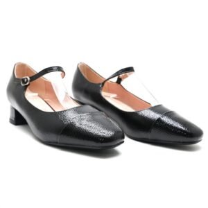 ESCARPINS BOUT CARRÉ - NOIR