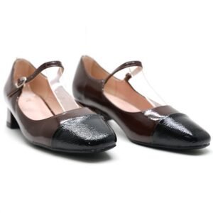 ESCARPINS BOUT CARRÉ - MARRON