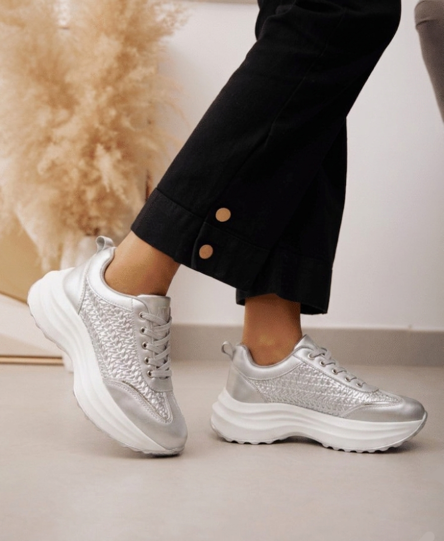 BASKETS CONFORTABLES – ARGENTÉ