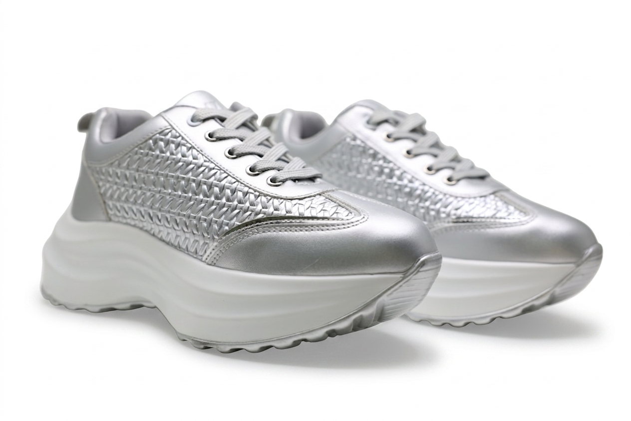 BASKETS CONFORTABLES – ARGENTÉ