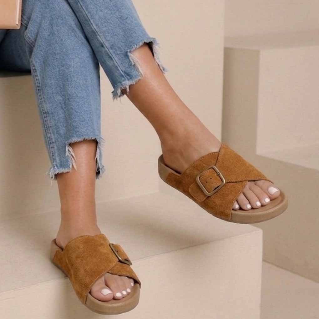 MULES SOUPLES – CAMEL