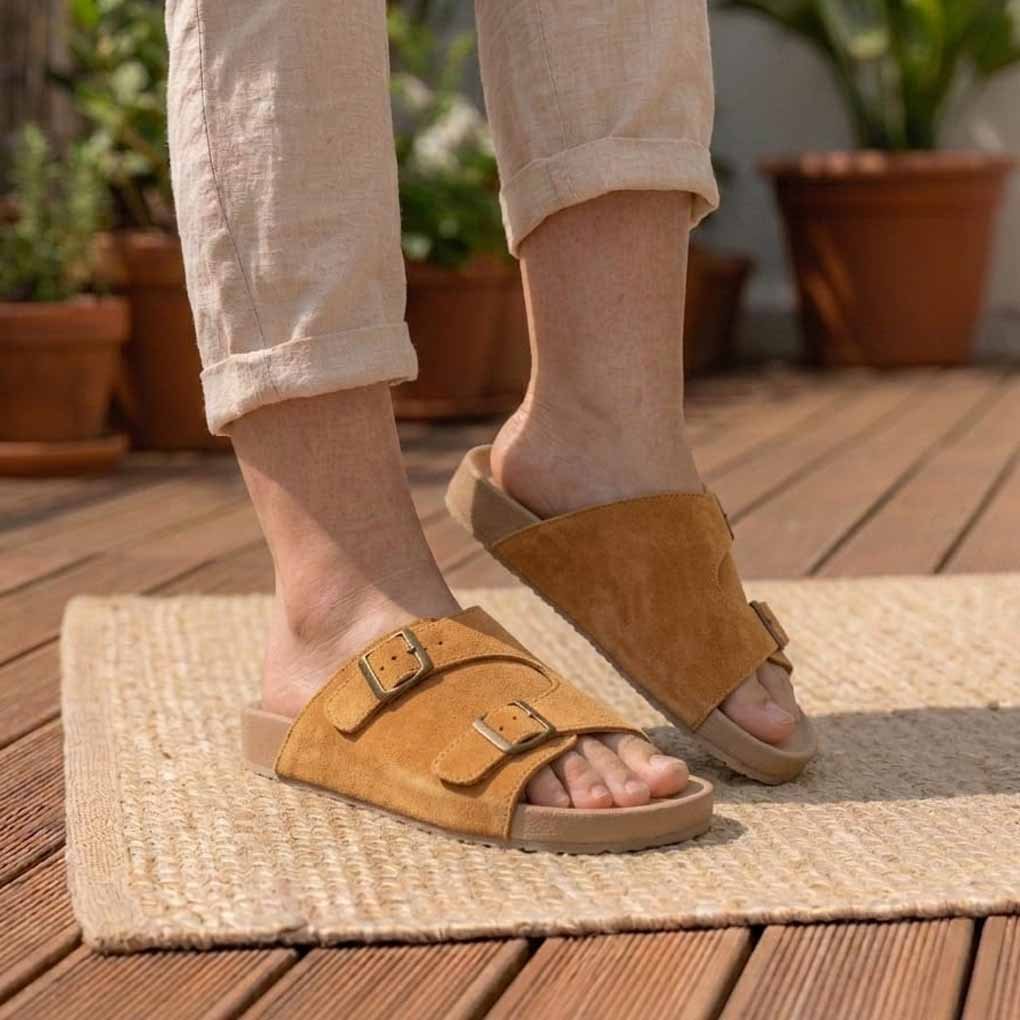 MULES SOUPLES – CAMEL