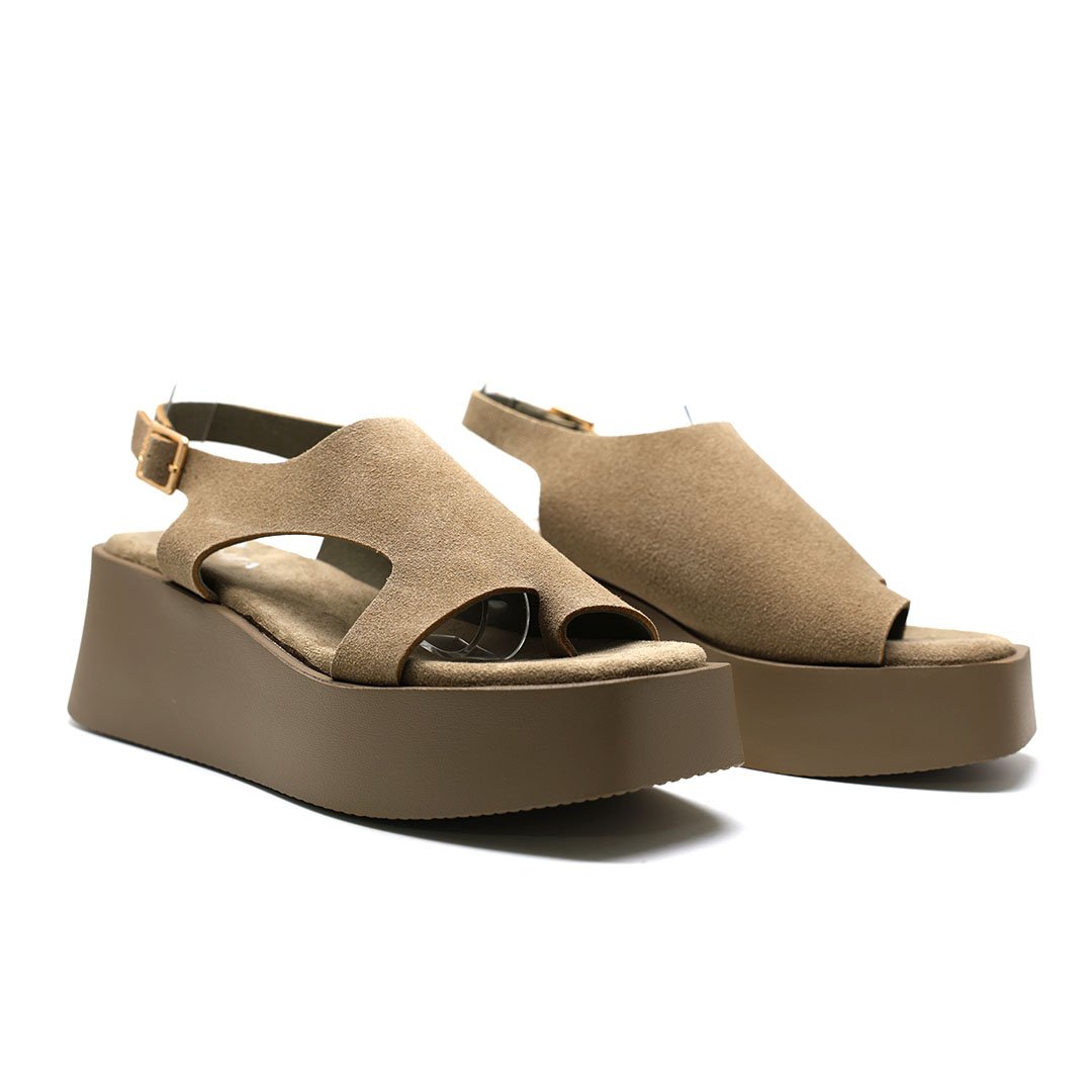 SANDALES COMPENSÉES – VERT