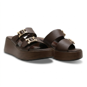 MULES COMPENSÉES - MARRON