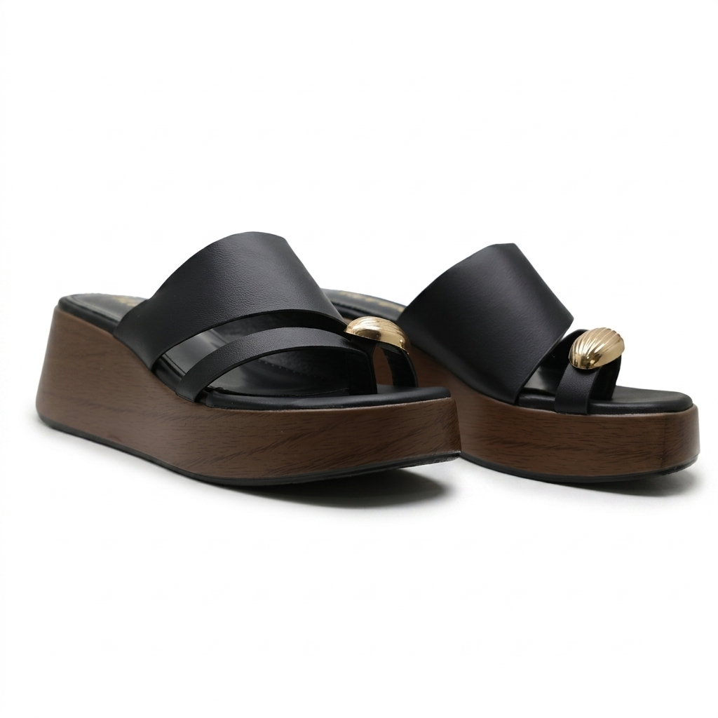 MULES COMPENSÉES – NOIR