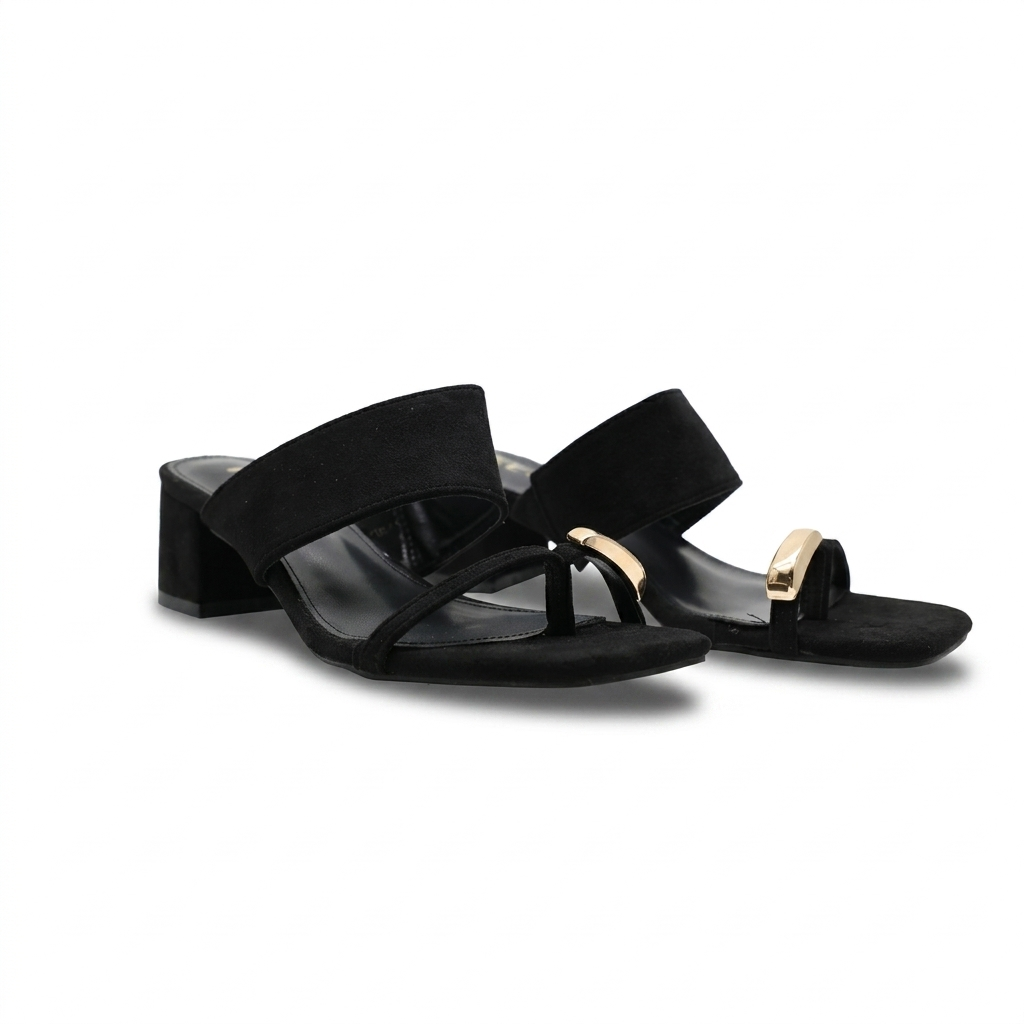 MULES DEMI TALON – NOIR