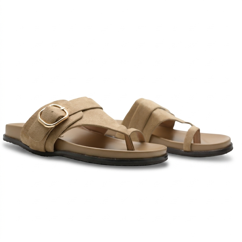 MULES  PLATES CONFORTABLES – KAKI