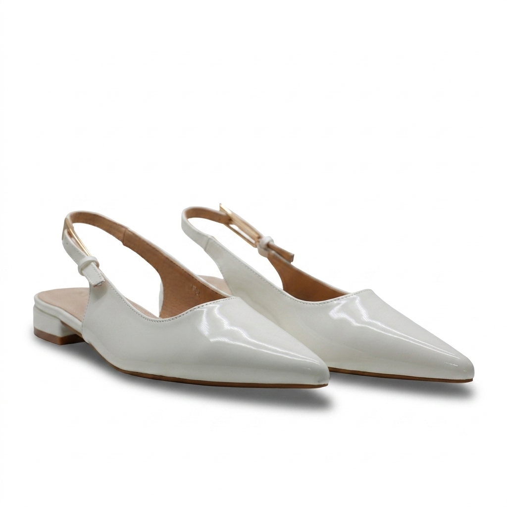 ESCARPINS PLATES – BLANC