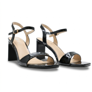 SANDALES À TALON - NOIR