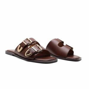 MULES PLATES- MARRON
