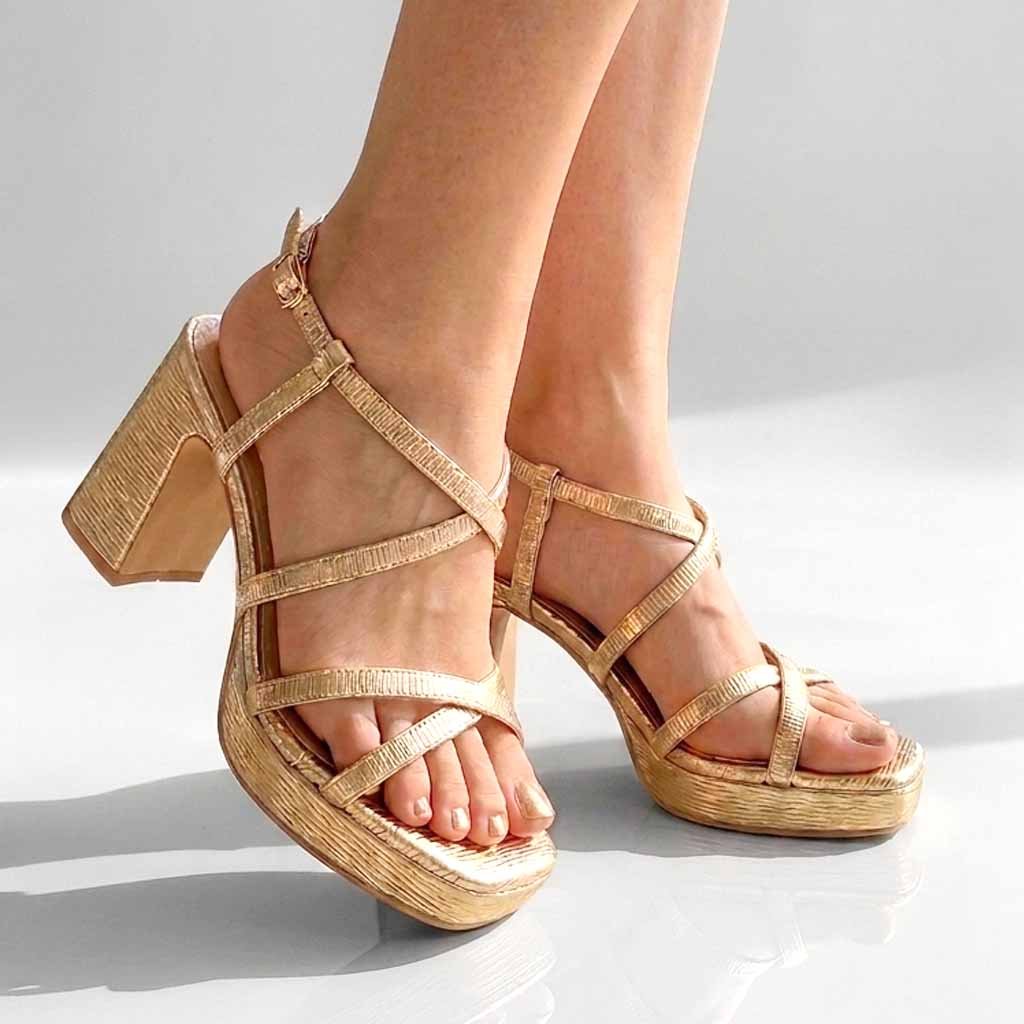 SANDALES SOIRÉES – DORÉ