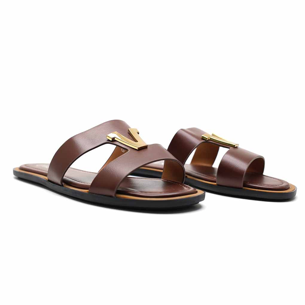 MULES PLATES- MARRON