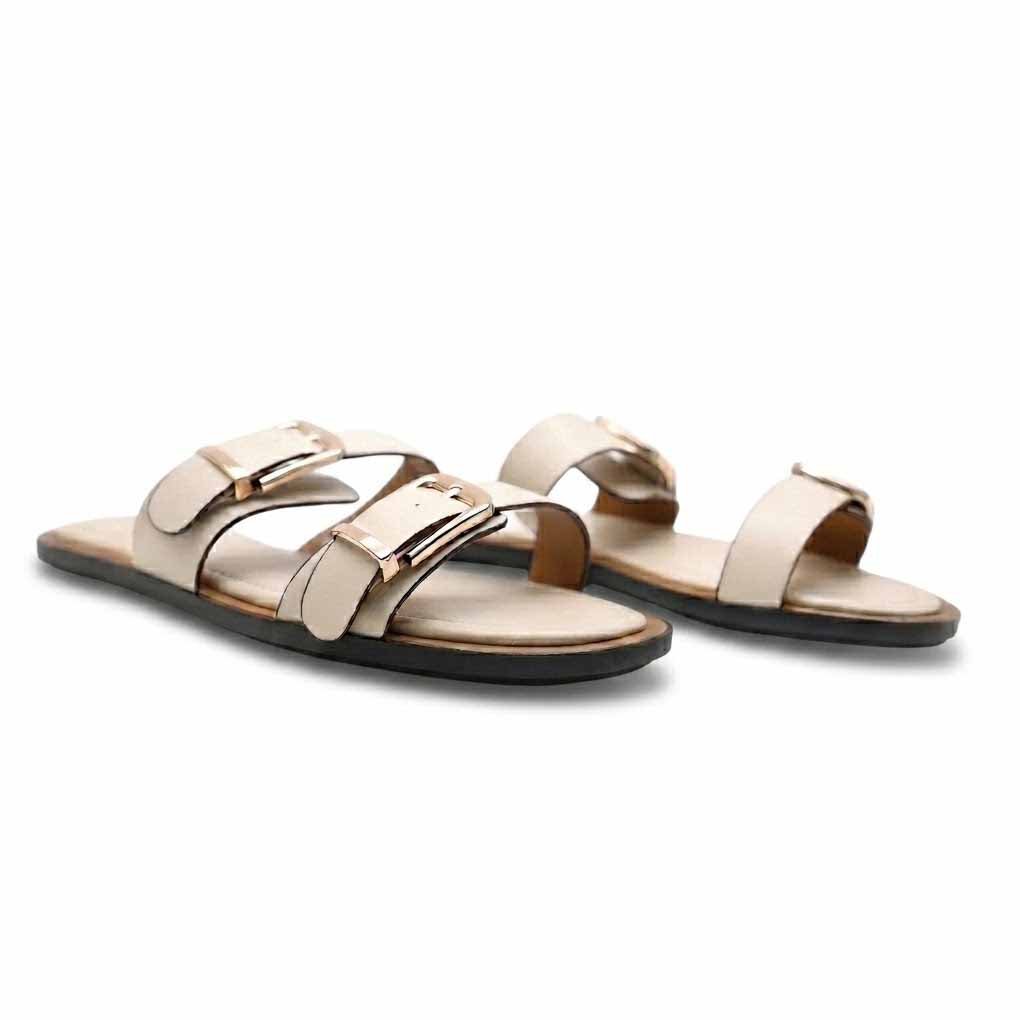 MULES PLATES- BLANC