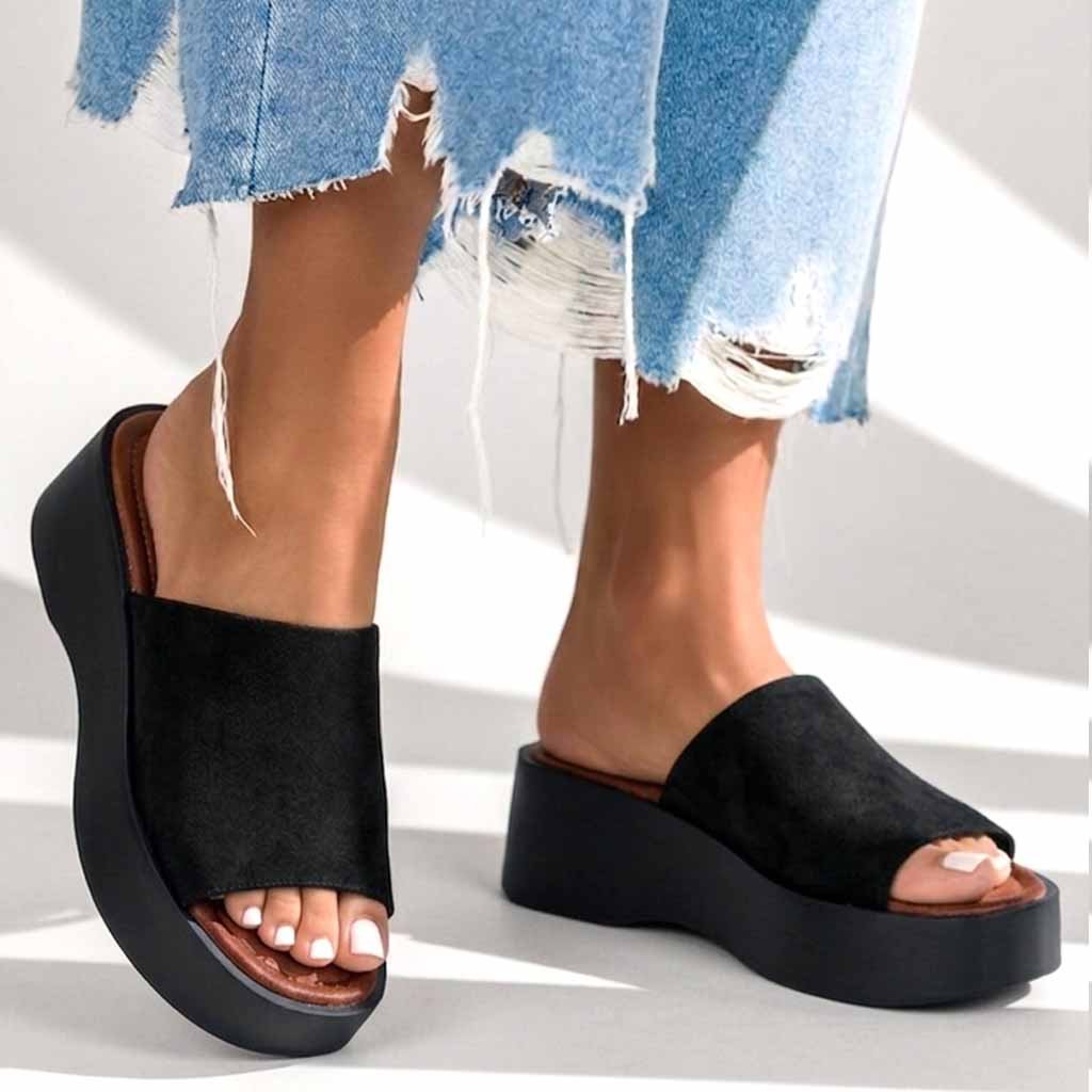 MULES COMPENSÉES – NOIR