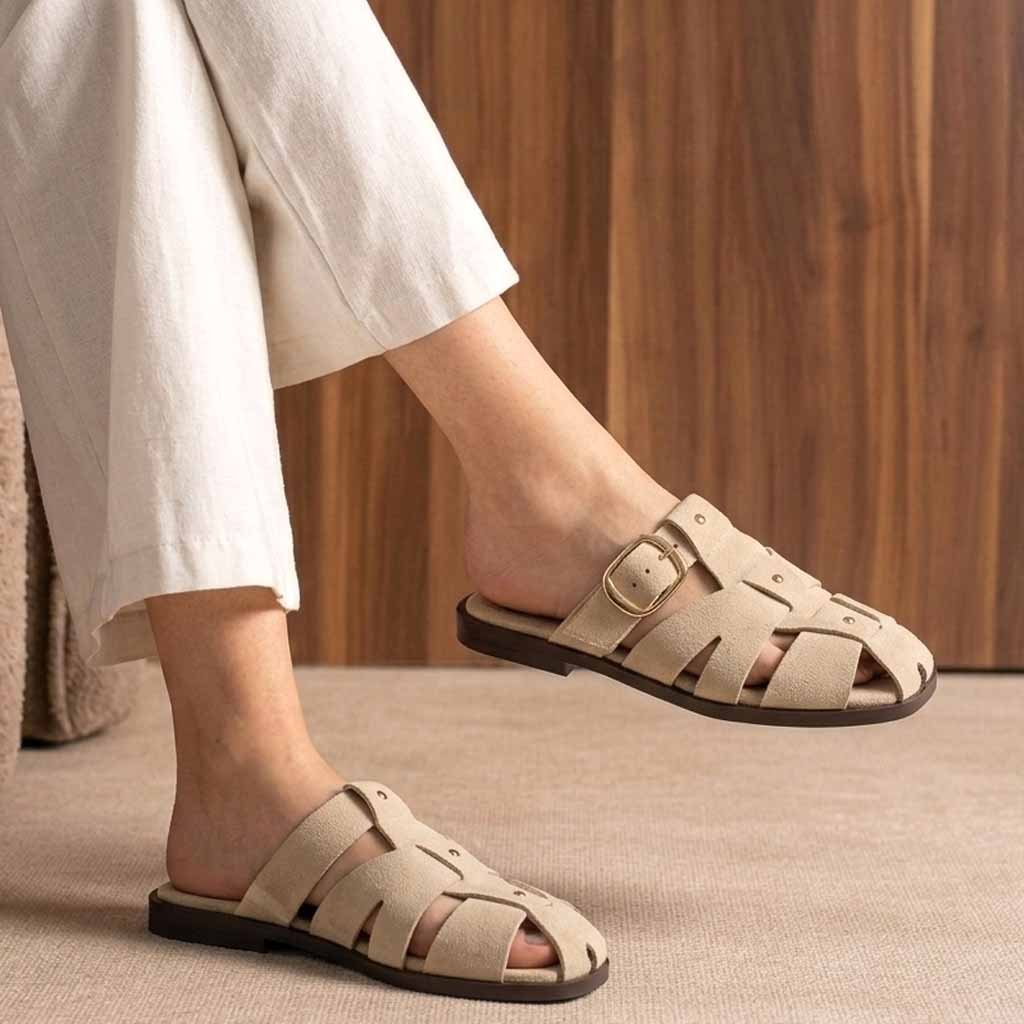 MULES PLATES CONFORTABLES – BEIGE