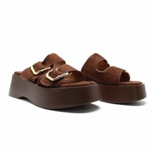 MULES COMPENSÉES - MARRON
