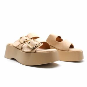 MULES COMPENSÉES - BEIGE