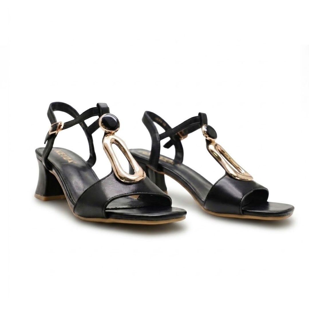 SANDALE DEMI TALON – NOIR