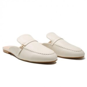 BABOUCHES CONFORTABLES BOUT ROND - BEIGE