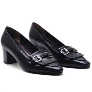 CHAUSSURE EN CUIR BOUT POINTU - NOIR
