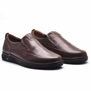 CHAUSSURES CONFORTABLES EN CUIR - MARRON
