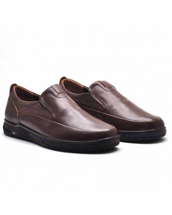 CHAUSSURES CONFORTABLES EN CUIR – MARRON