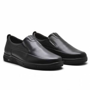 CHAUSSURES CONFORTABLES EN CUIR - NOIR