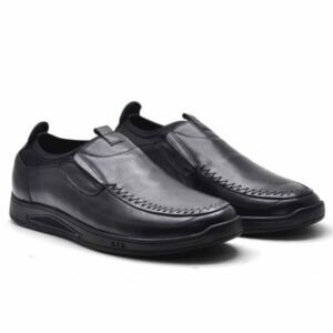 CHAUSSURES SOUPLES EN CUIR - NOIR