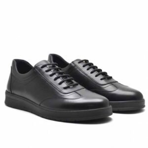BASKETS SOUPLES EN CUIR - NOIR