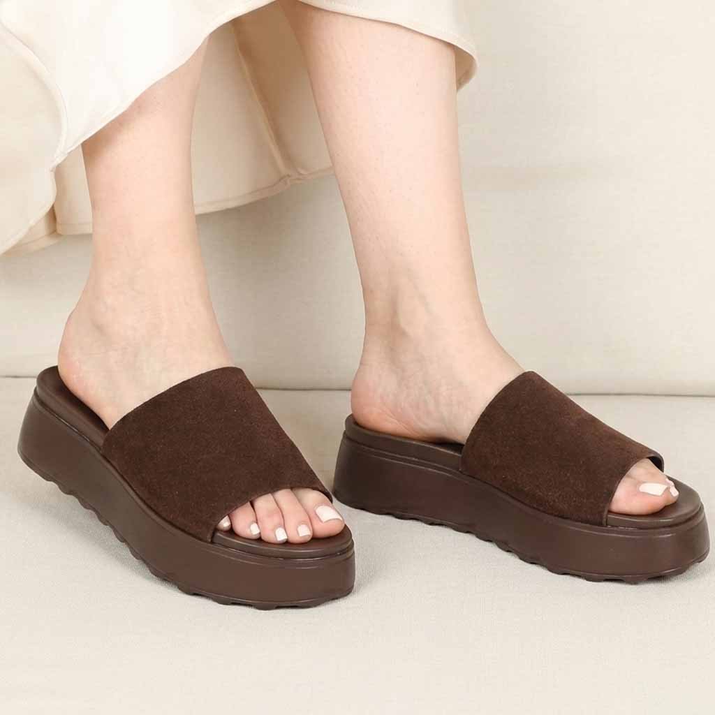 MULES SOUPLES – MARRON