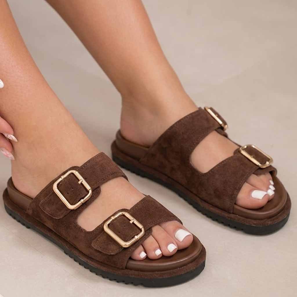MULES SOUPLES – MARRON