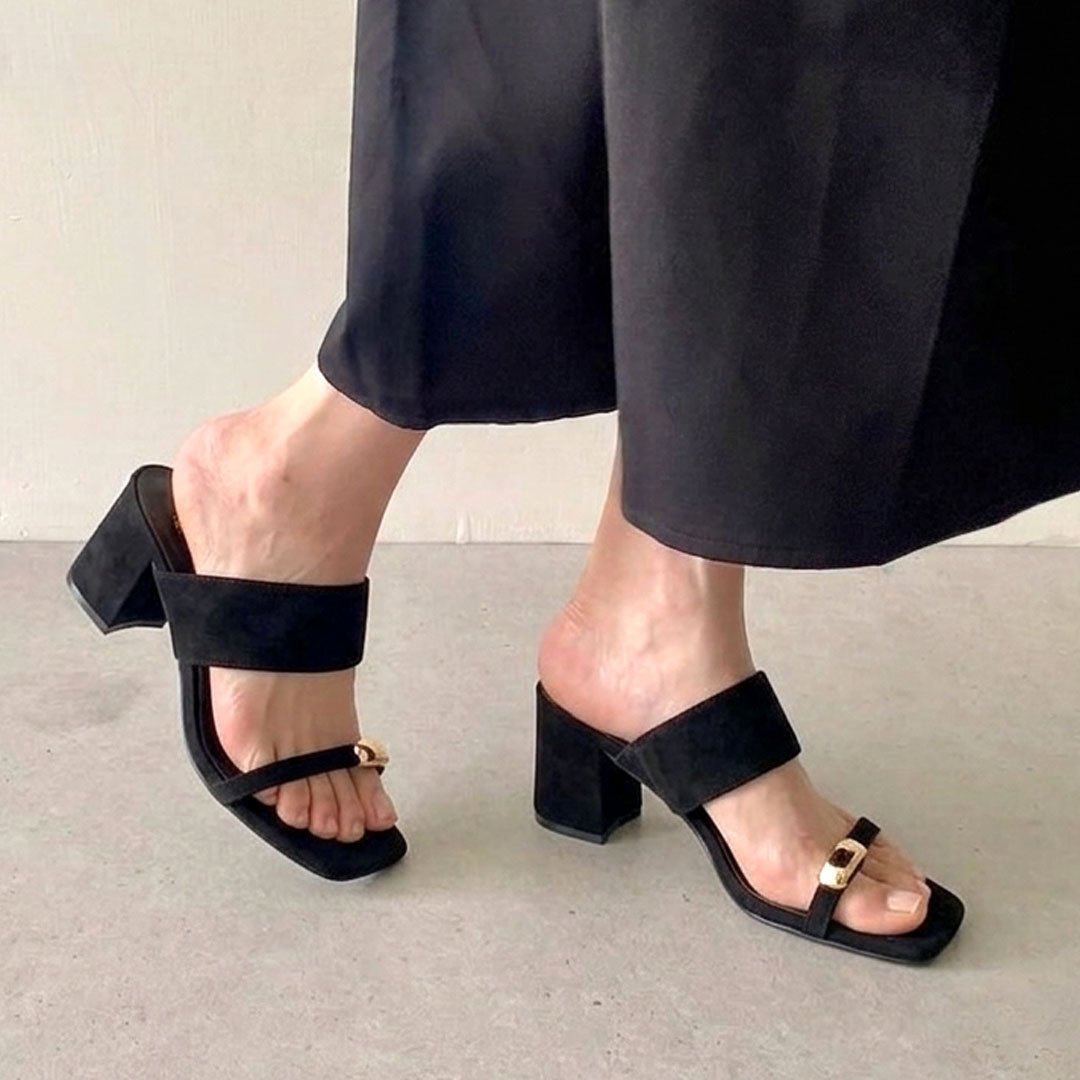 MULES DEMI TALON – NOIR