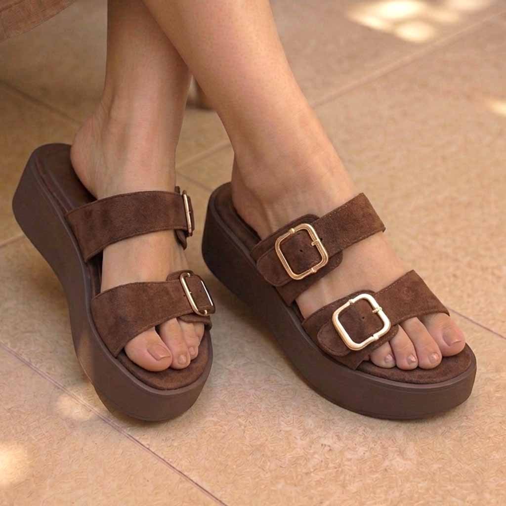 MULES COMPENSÉES – MARRON