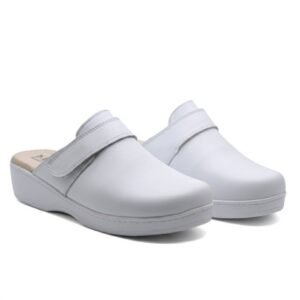 SABOTS EN CUIR - BLANC