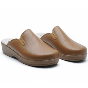SABOTS EN CUIR - CAMEL