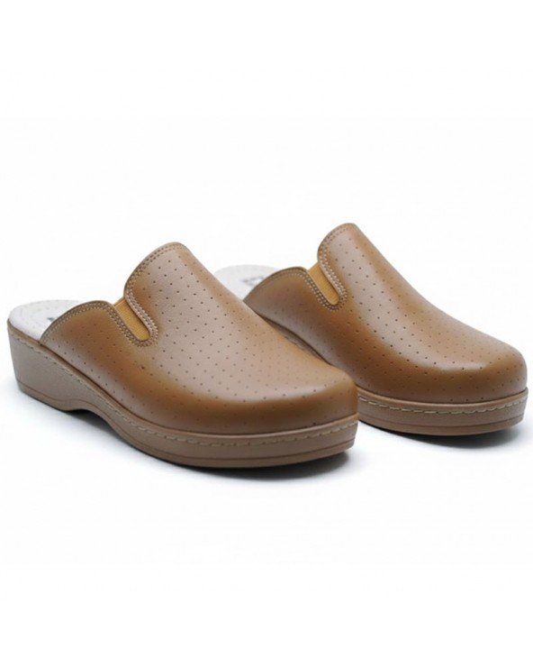 SABOTS EN CUIR – CAMEL