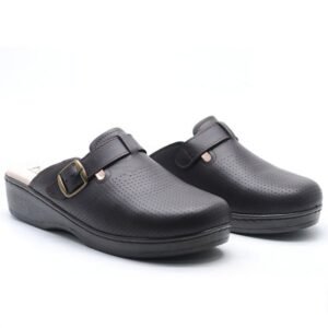 SABOTS EN CUIR - MARRON