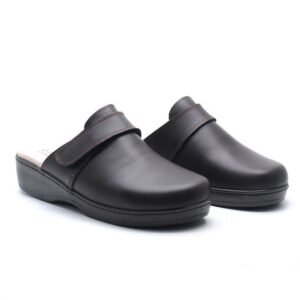 SABOTS EN CUIR - MARRON