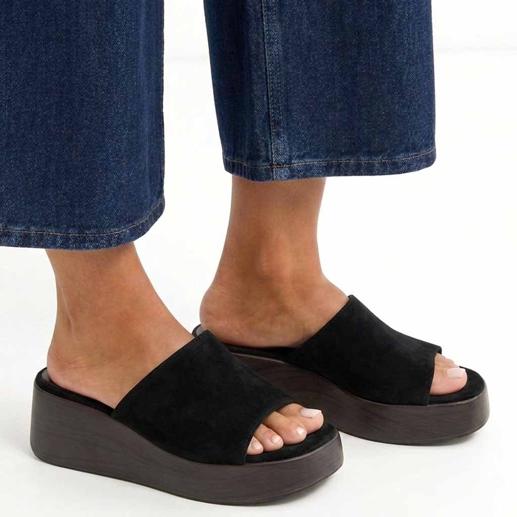 MULES COMPENSÉES – NOIR