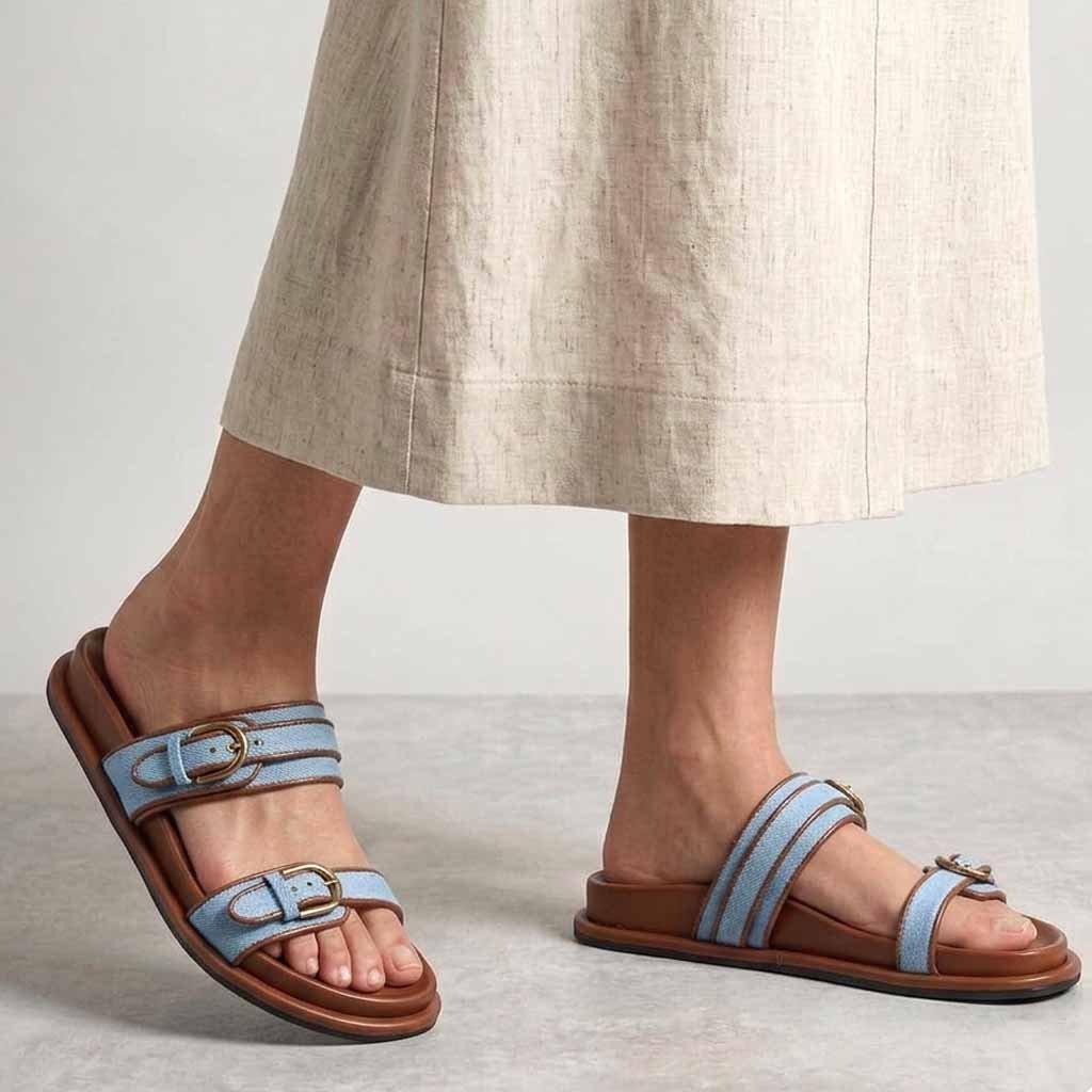 MULES SOUPLES – BLEU-JEAN
