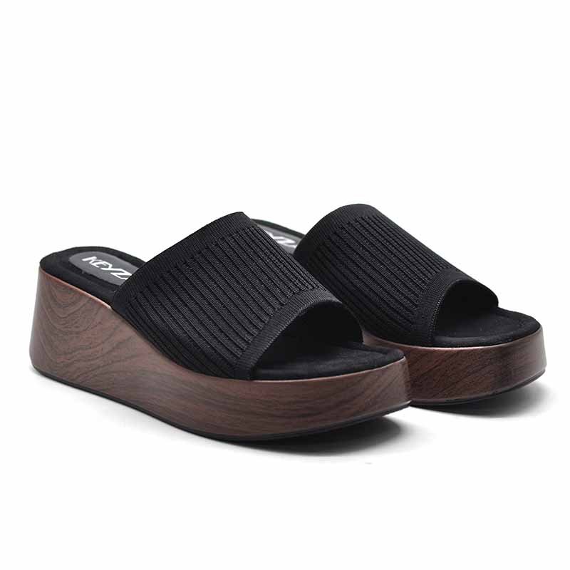 MULES COMPENSÉES  – NOIR