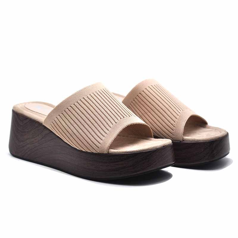MULES COMPENSÉES – BEIGE