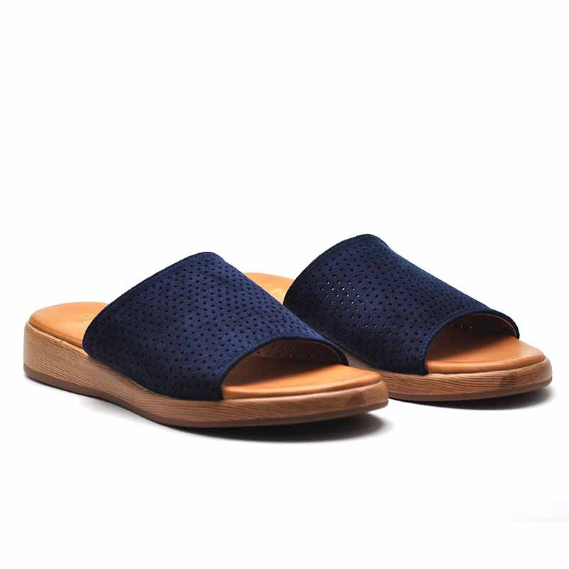 MULES SOUPLES – BLEU-MARINE